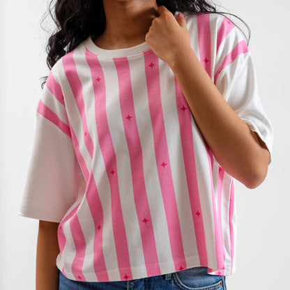 Malle Salmon Pink Cropped Top