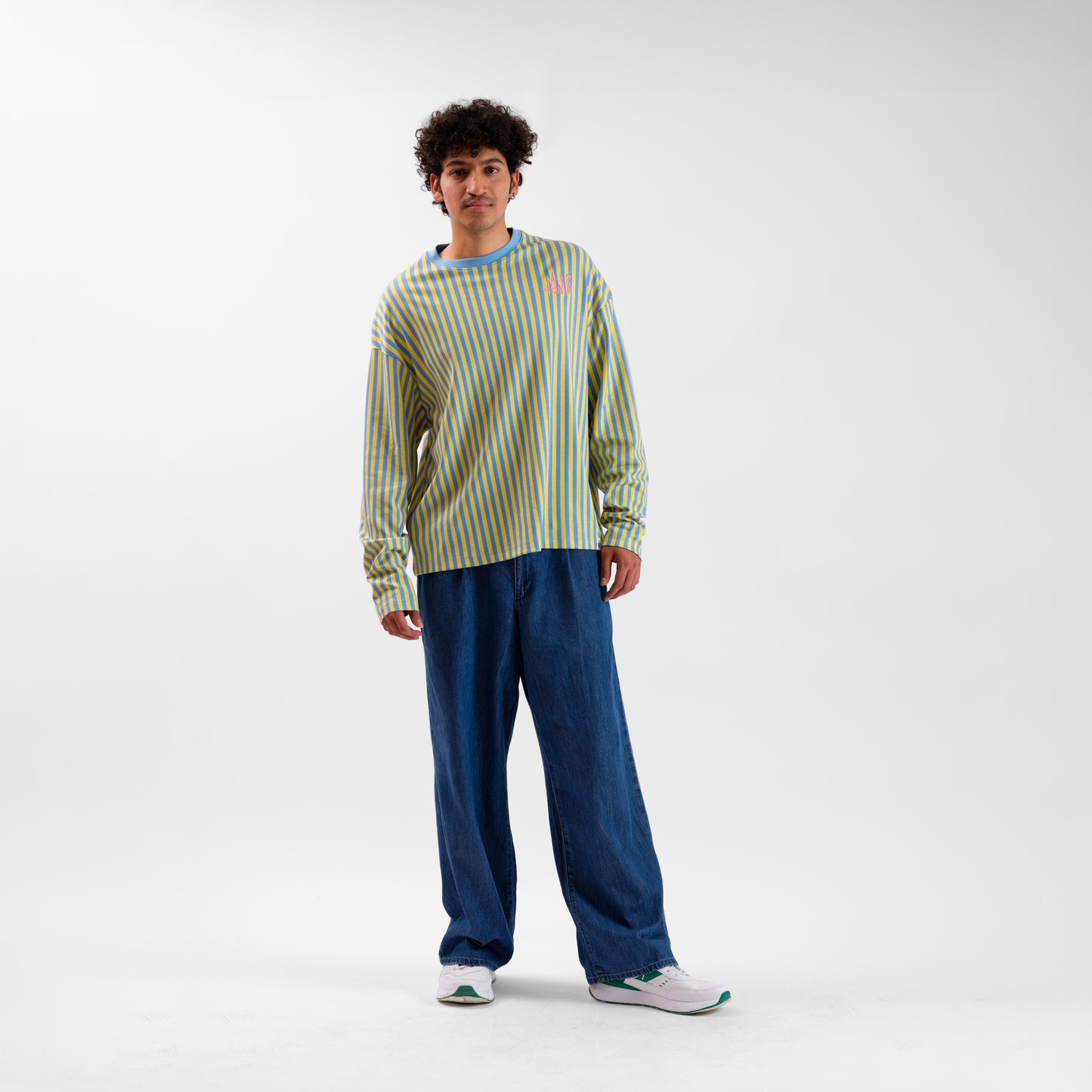 Malle Striped Sapphire Full-Sleeved T-Shirt