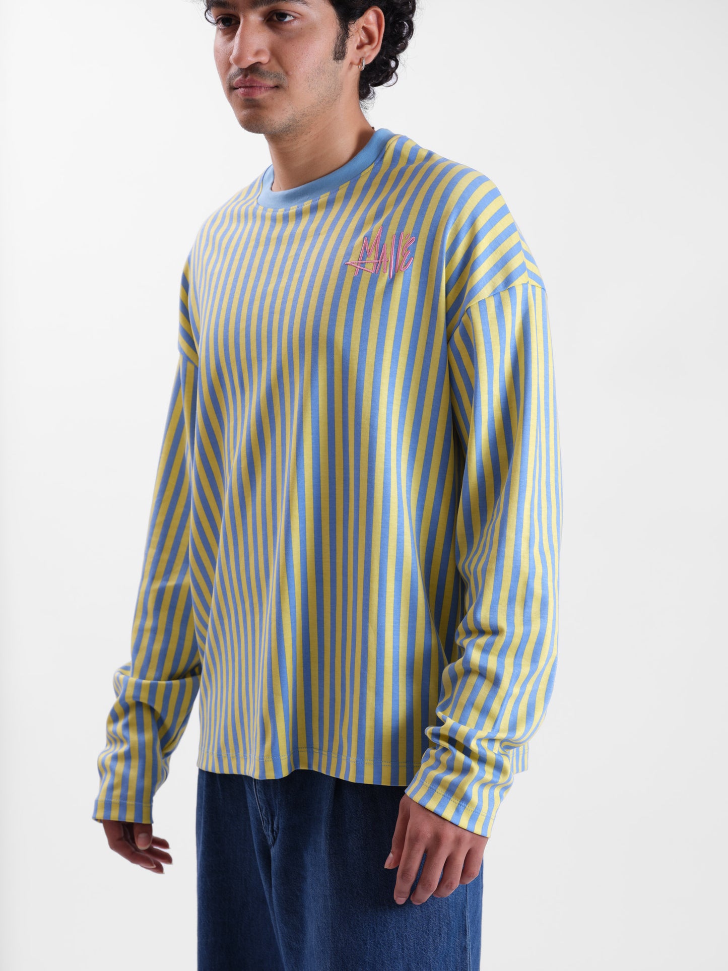 Malle Striped Sapphire Full-Sleeved T-Shirt