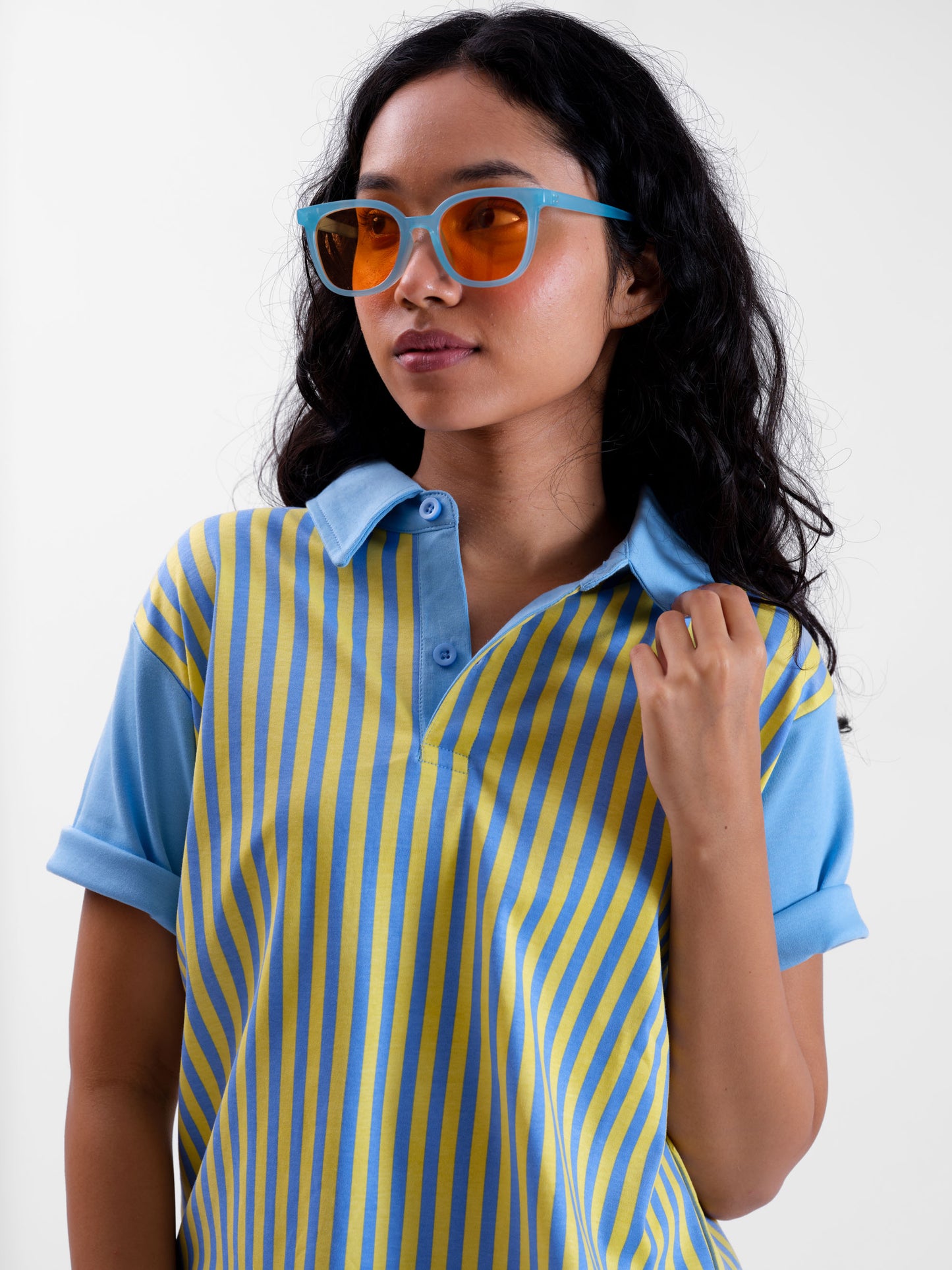 Malle Striped Sapphire Polo T-Shirt