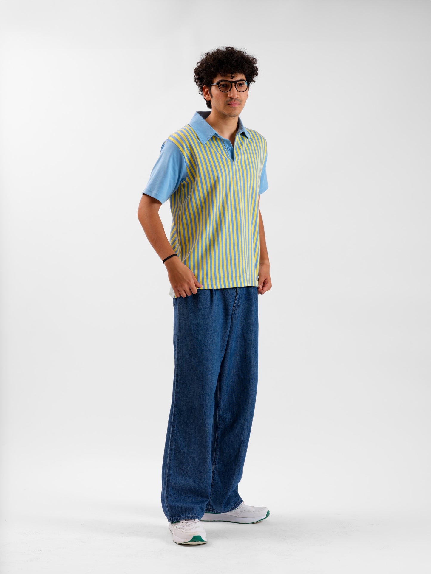 Malle Striped Sapphire Polo T-Shirt