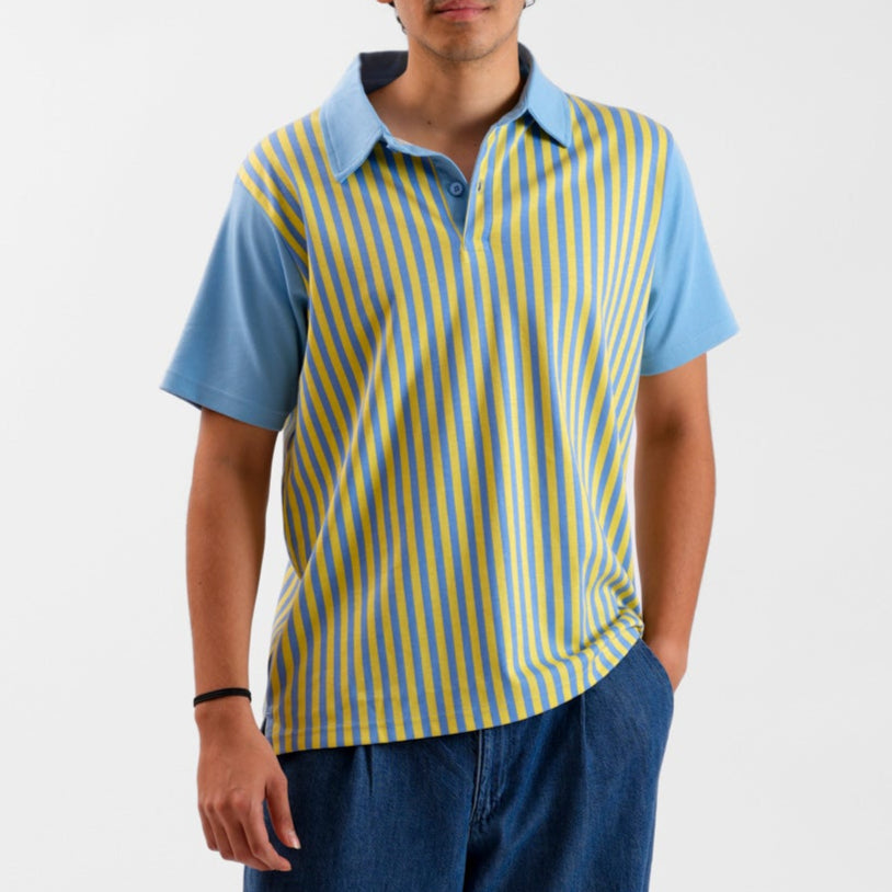 Malle Striped Sapphire Polo T-Shirt