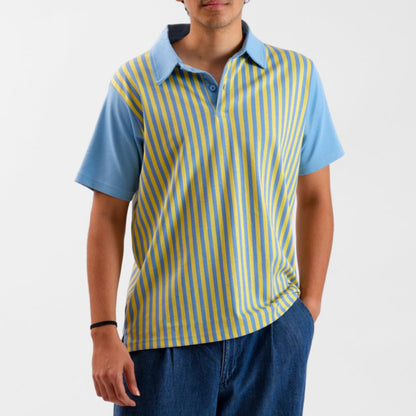 Malle Striped Sapphire Polo T-Shirt