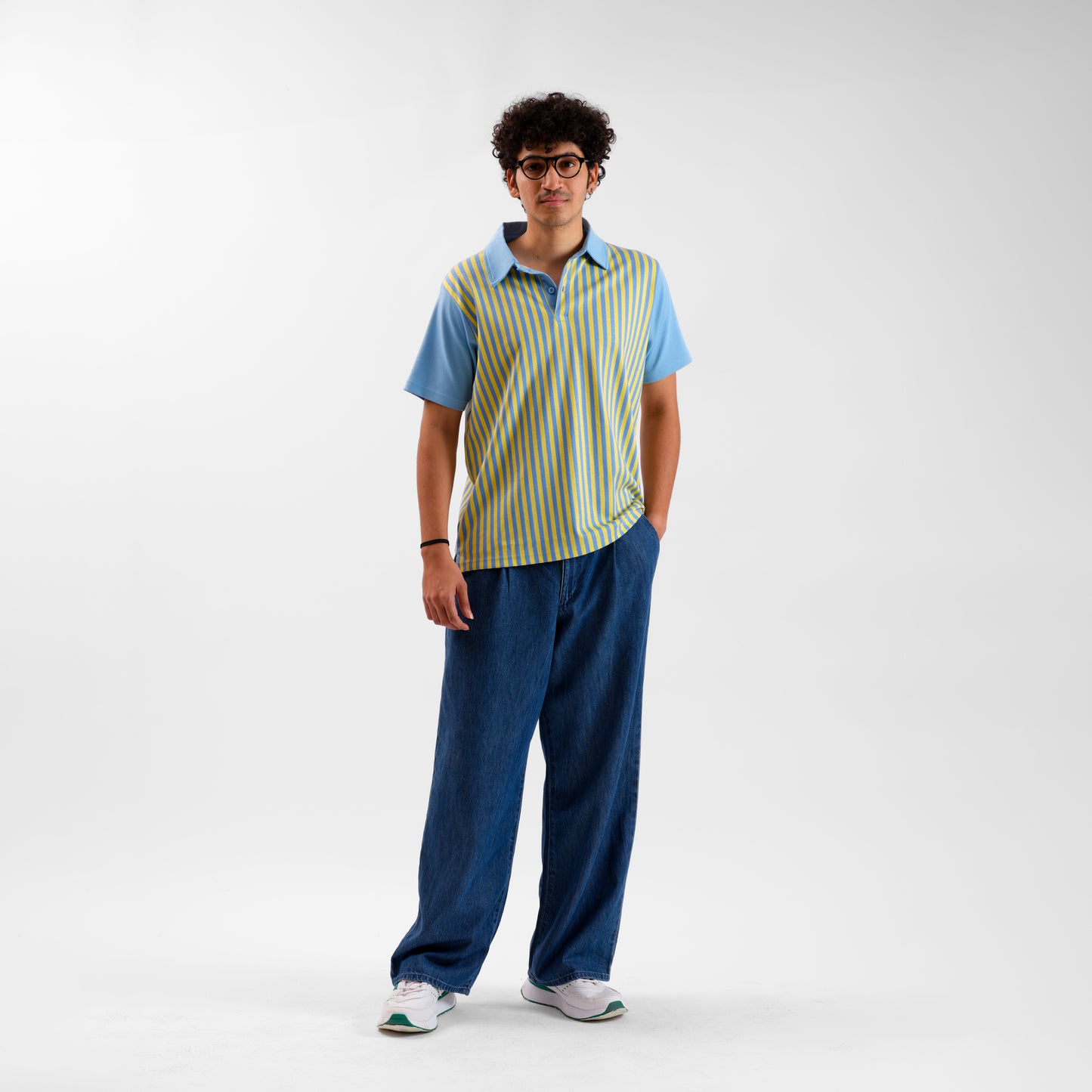 Malle Striped Sapphire Polo T-Shirt