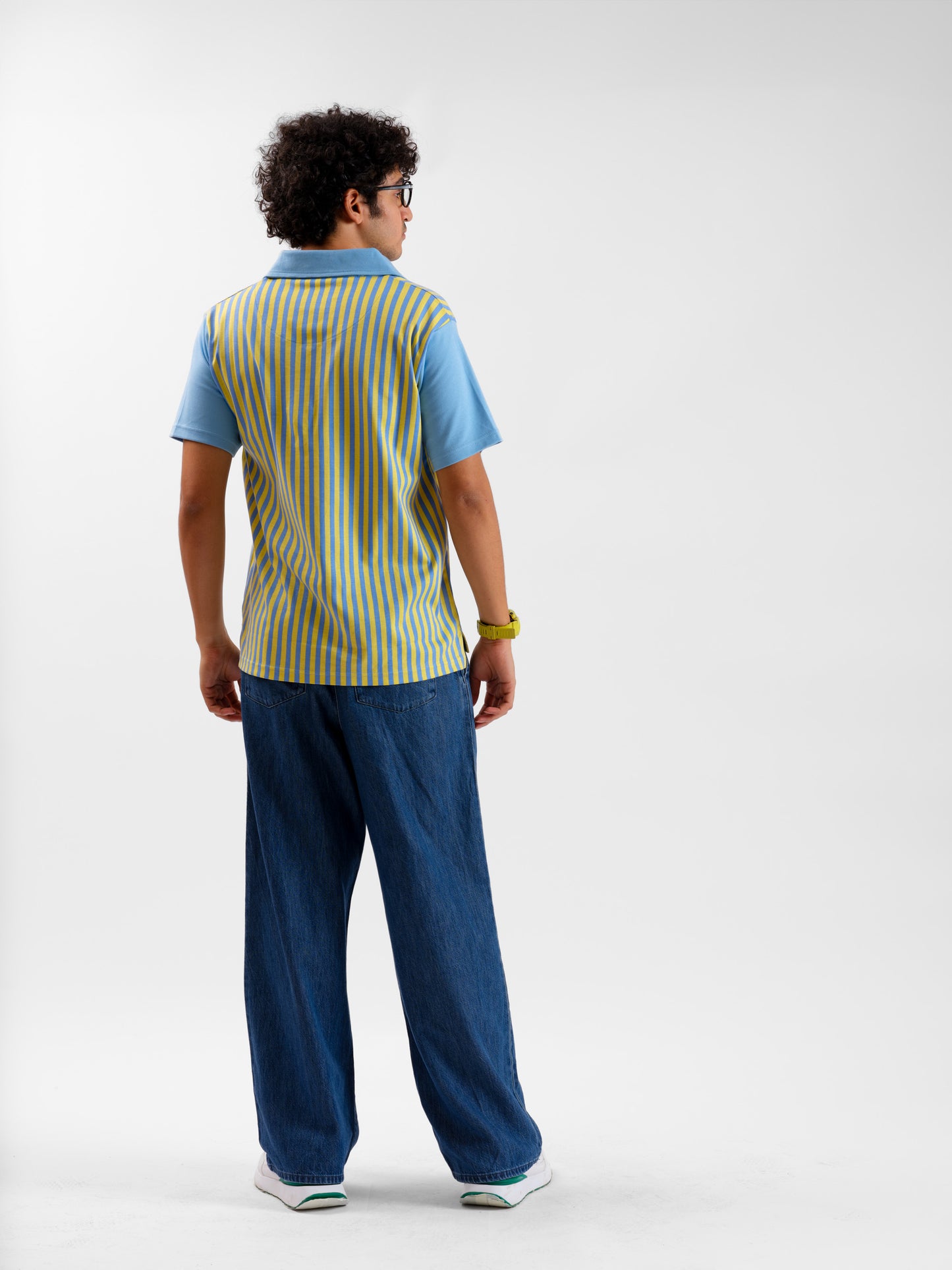Malle Striped Sapphire Polo T-Shirt