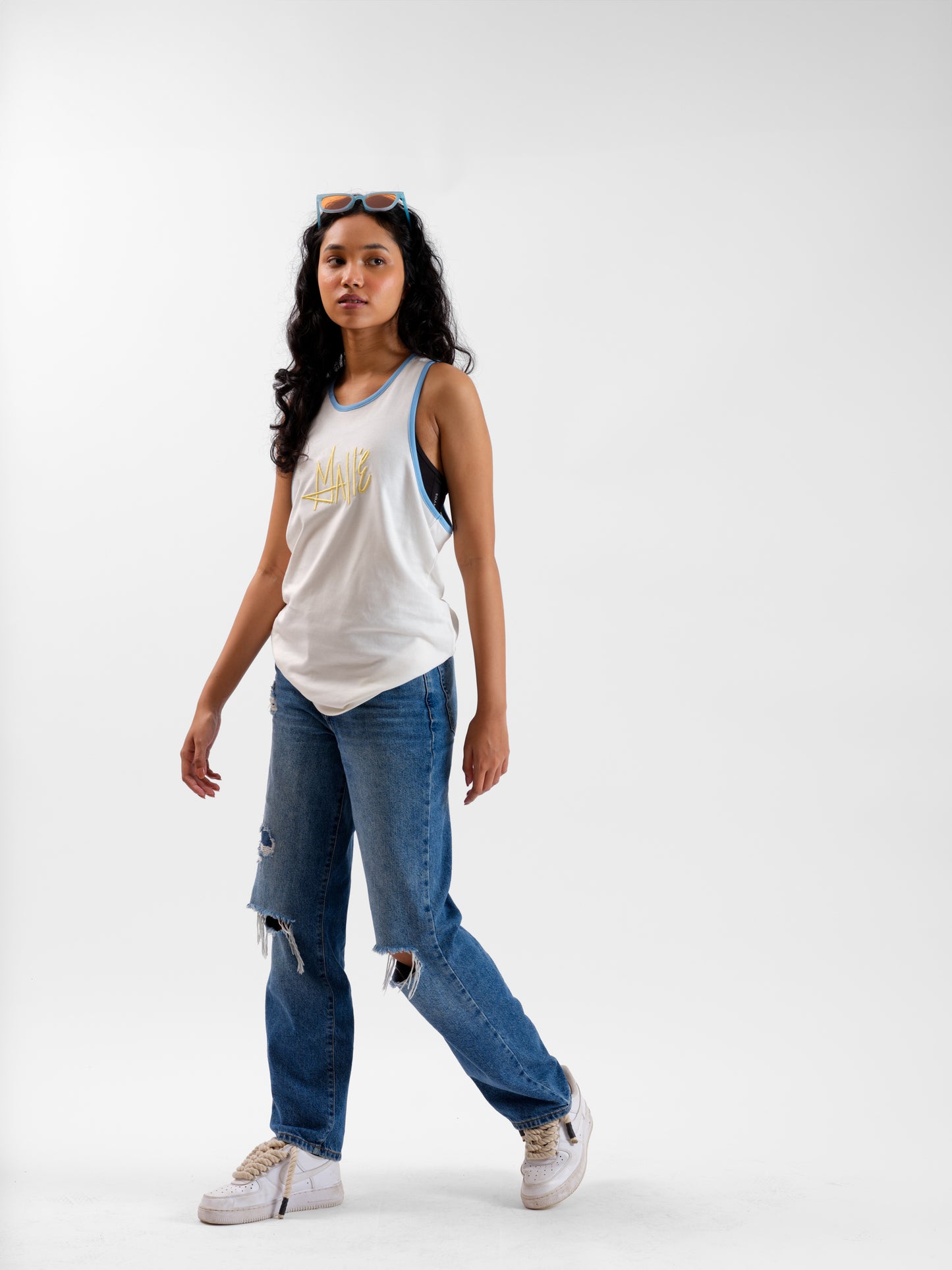 Malle Champagne Racerback Tank Top