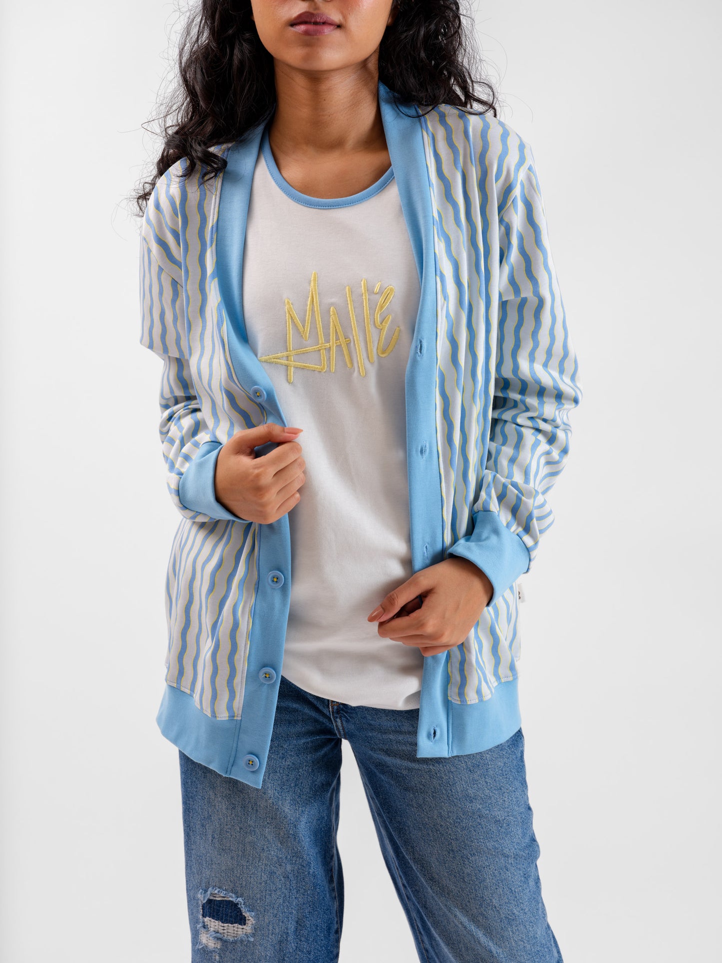 Malle Cornflower Full-Sleeved Cardigan