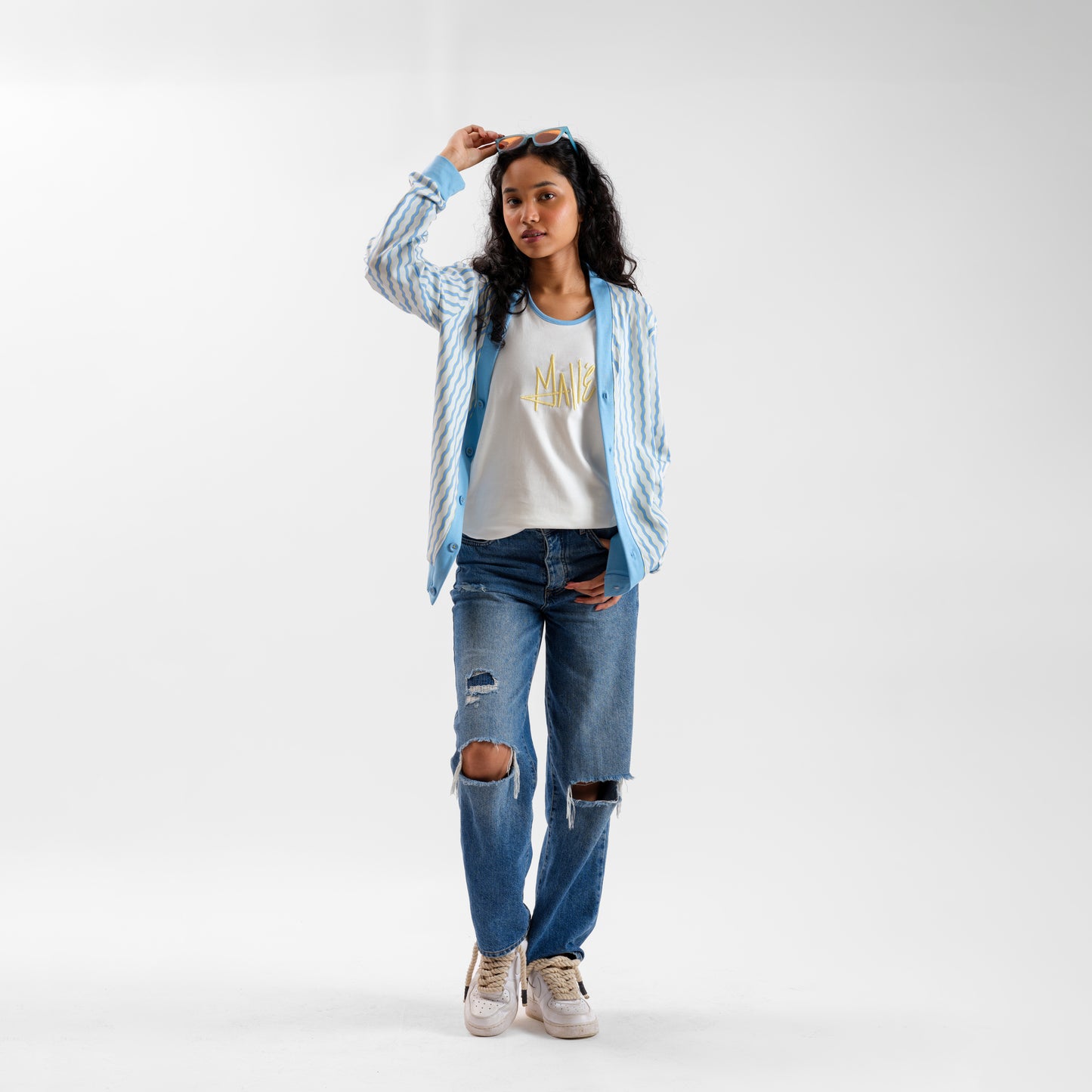 Malle Cornflower Full-Sleeved Cardigan
