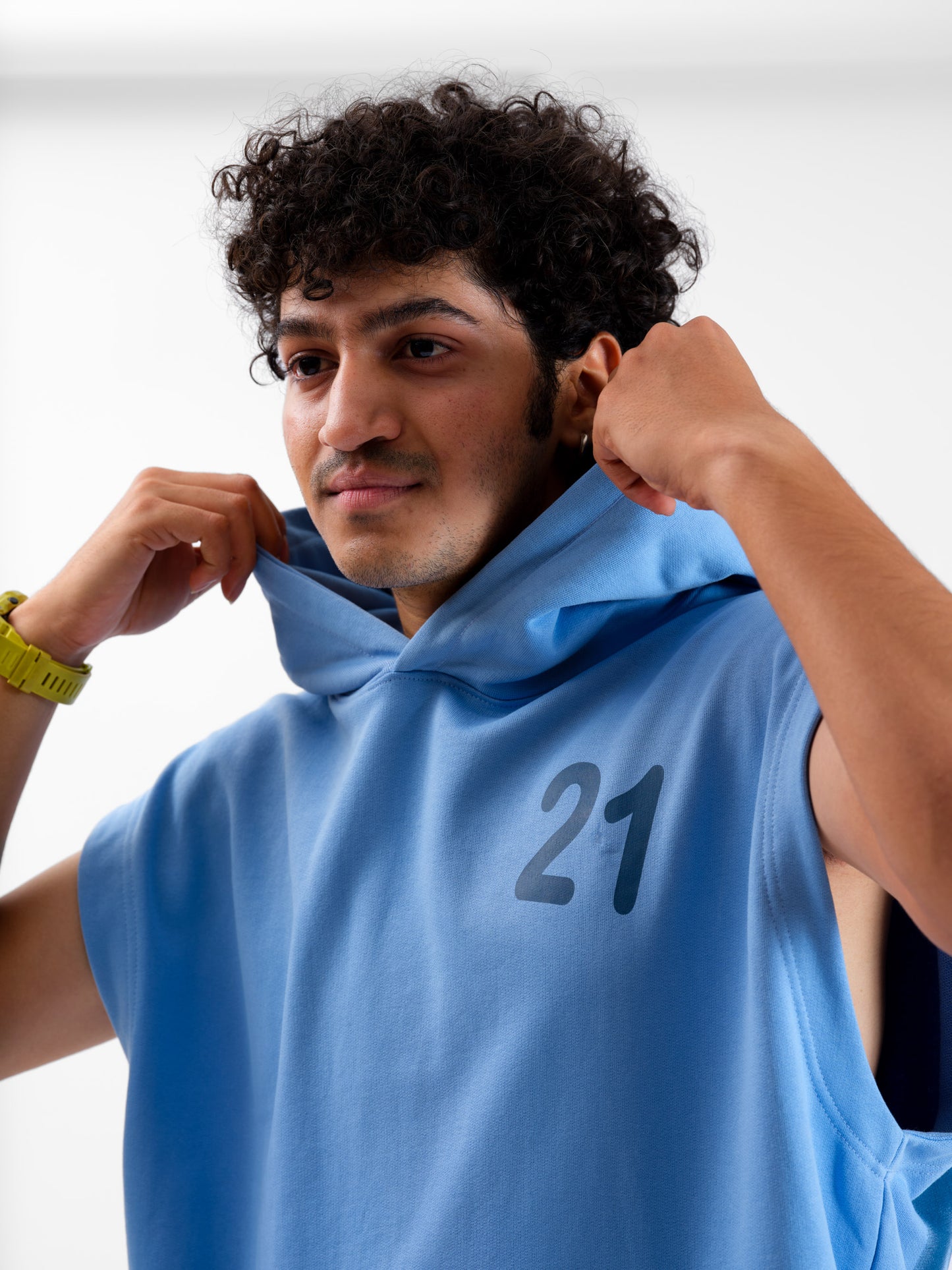 Malle Azure Sleeveless Hoodie
