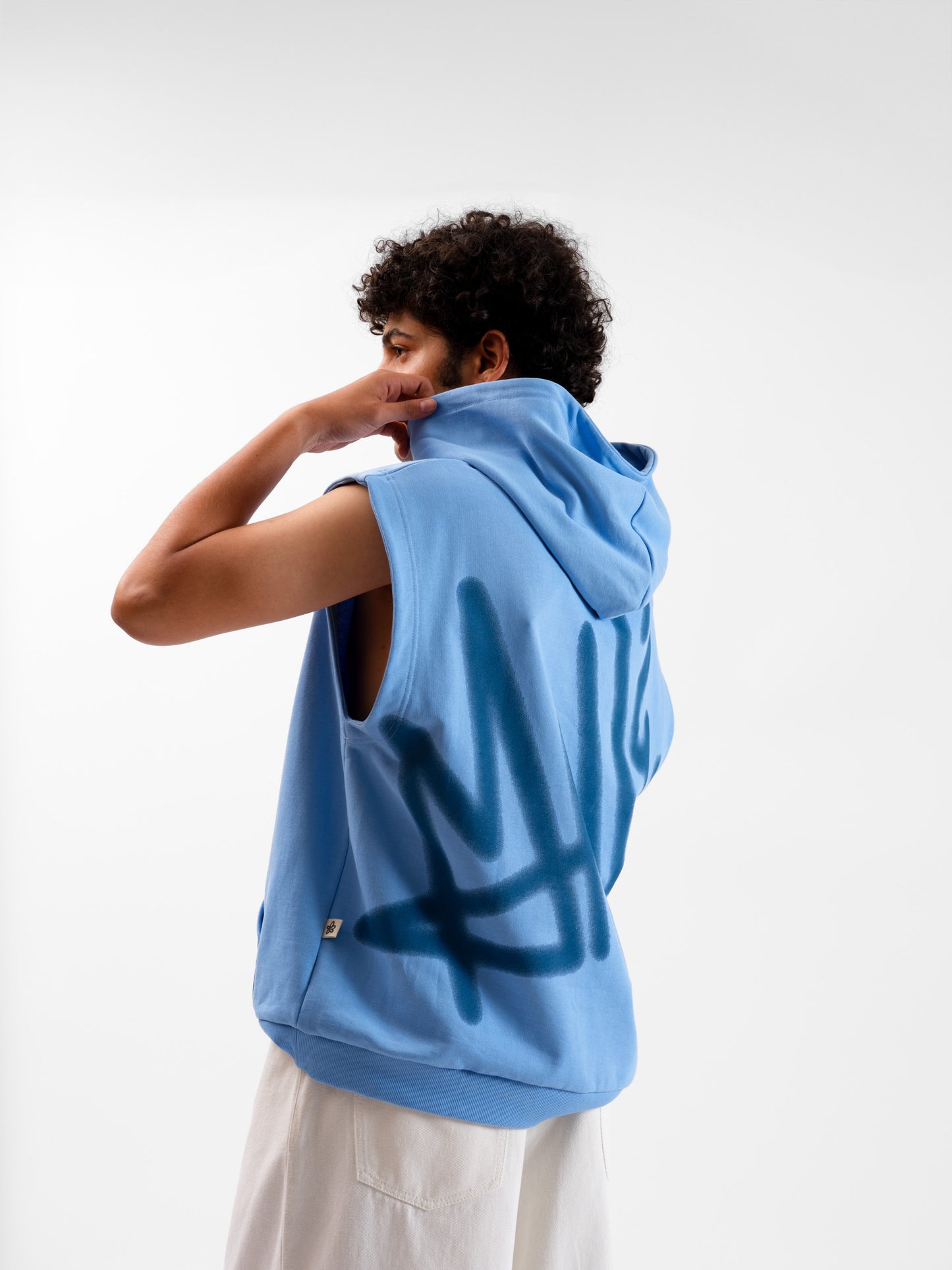 Malle Azure Sleeveless Hoodie