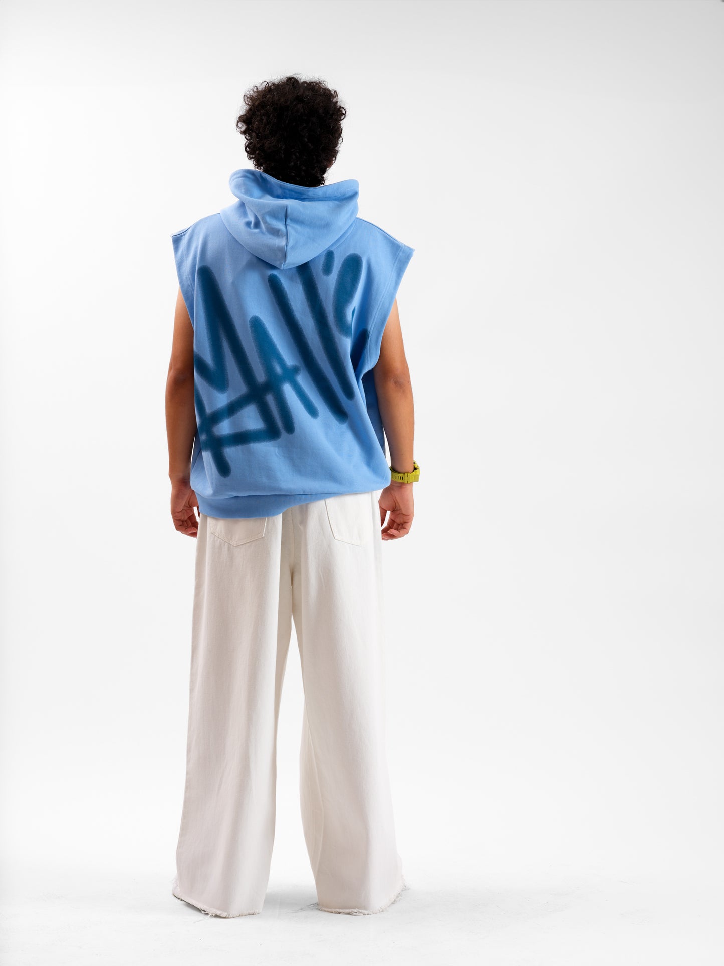 Malle Azure Sleeveless Hoodie