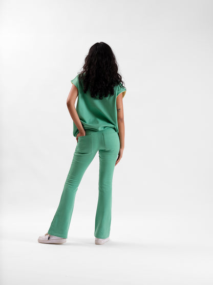 Malle Celadon Flared Pants
