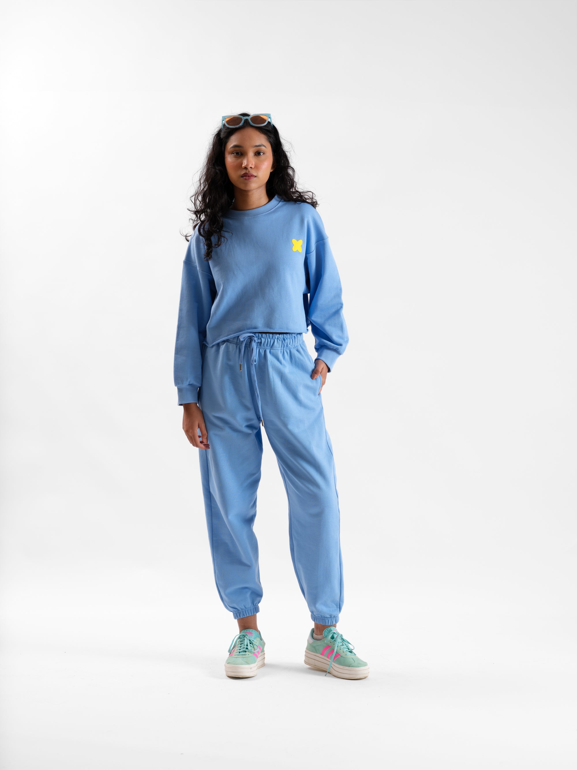 Malle Azure Cropped Sweatshirt