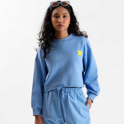 Malle Azure Cropped Sweatshirt