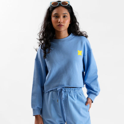 Malle Azure Cropped Sweatshirt