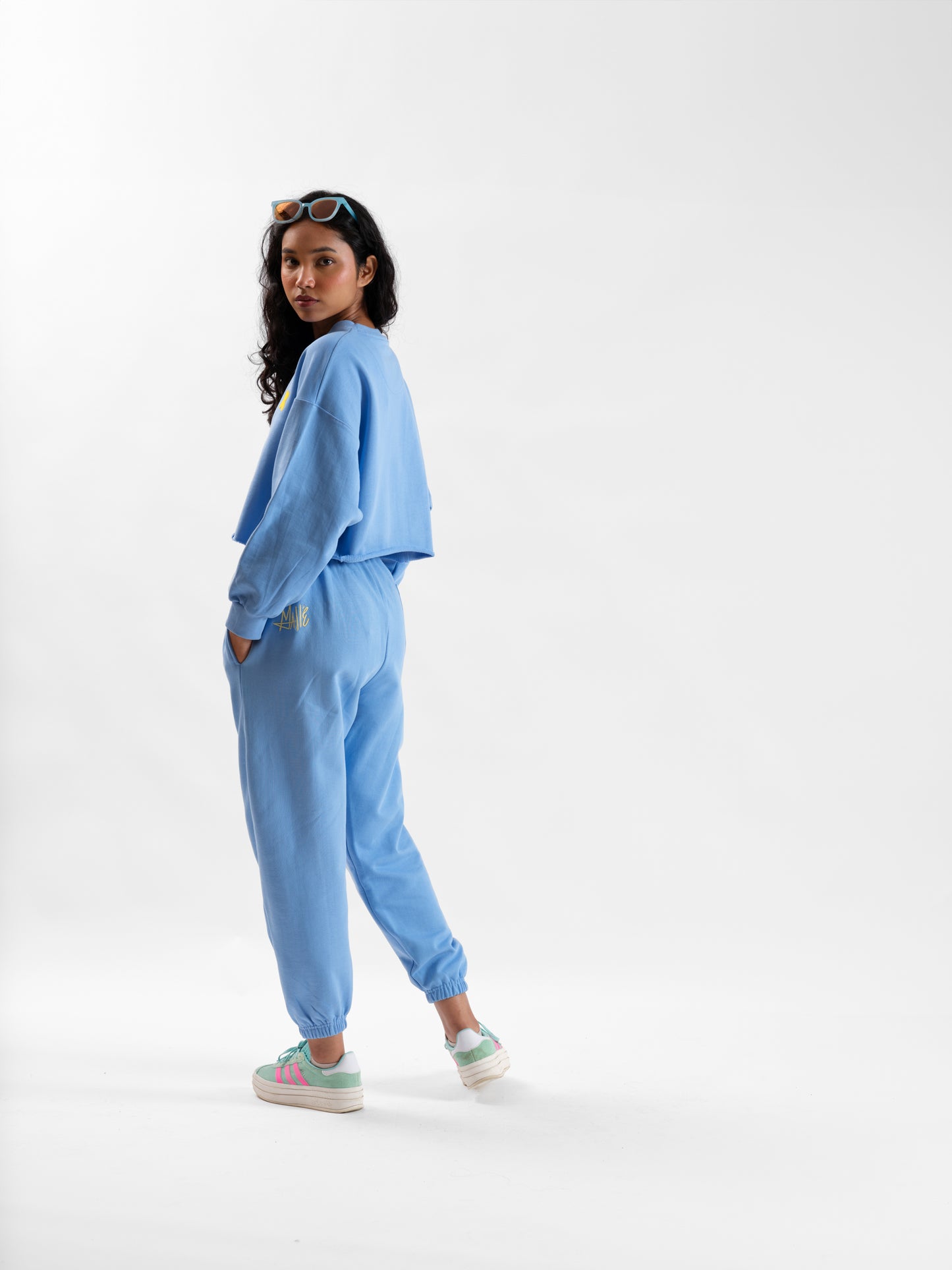 Malle Azure Cropped Sweatshirt