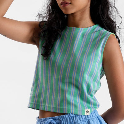 Malle Teal Blue Sleeveless Top