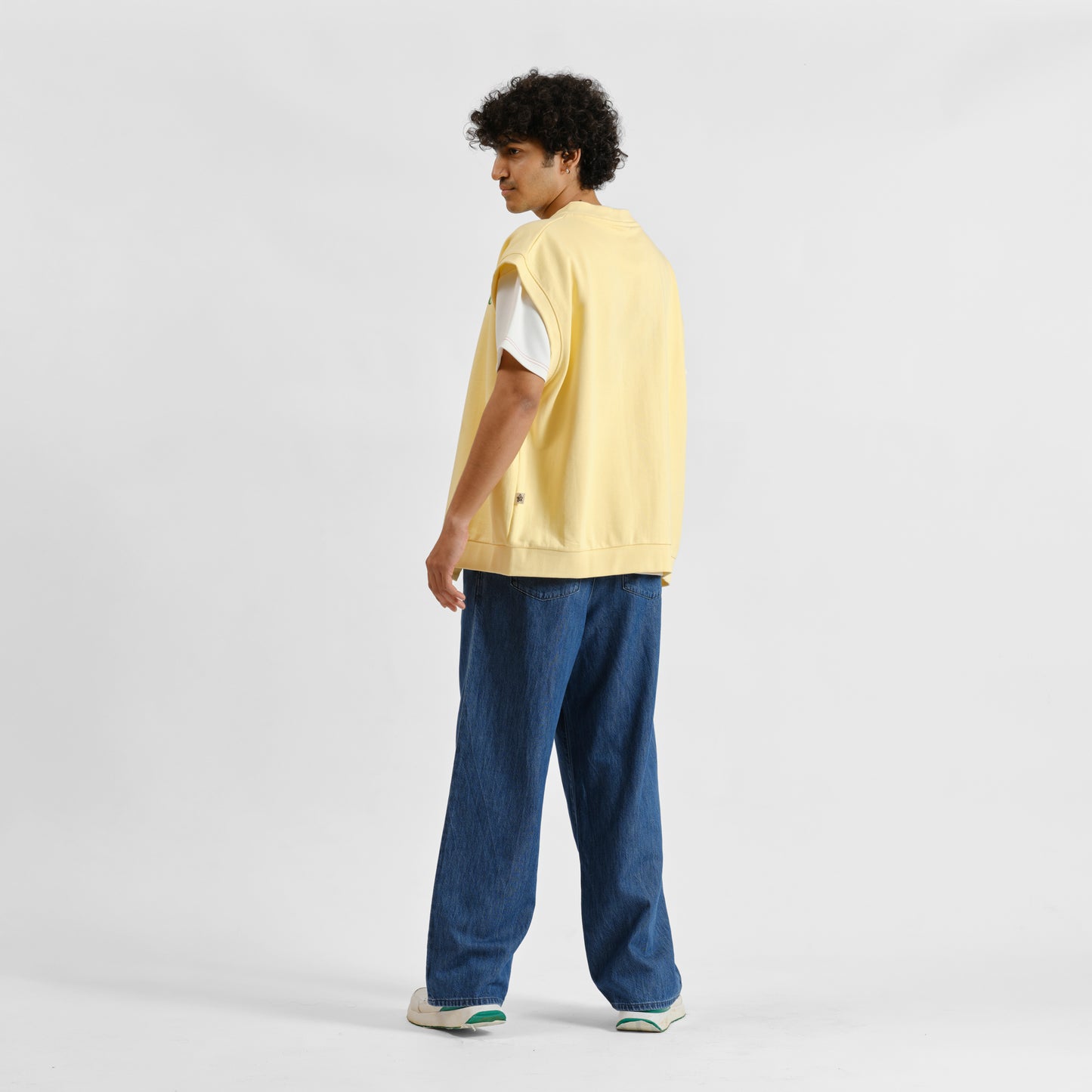 Malle Ochre Half-Sleeved Cardigan
