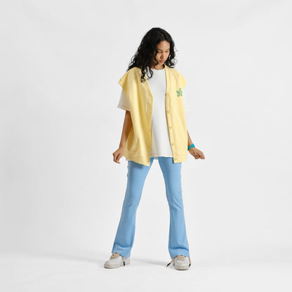 Malle Ochre Half-Sleeved Cardigan