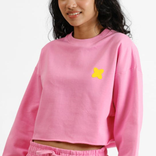 Malle Bubblegum Cropped Sweatshirt