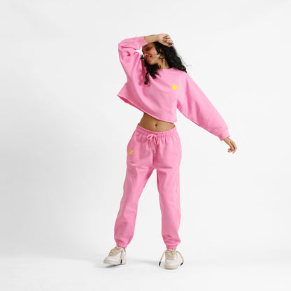 Malle Bubblegum Cropped Sweatshirt