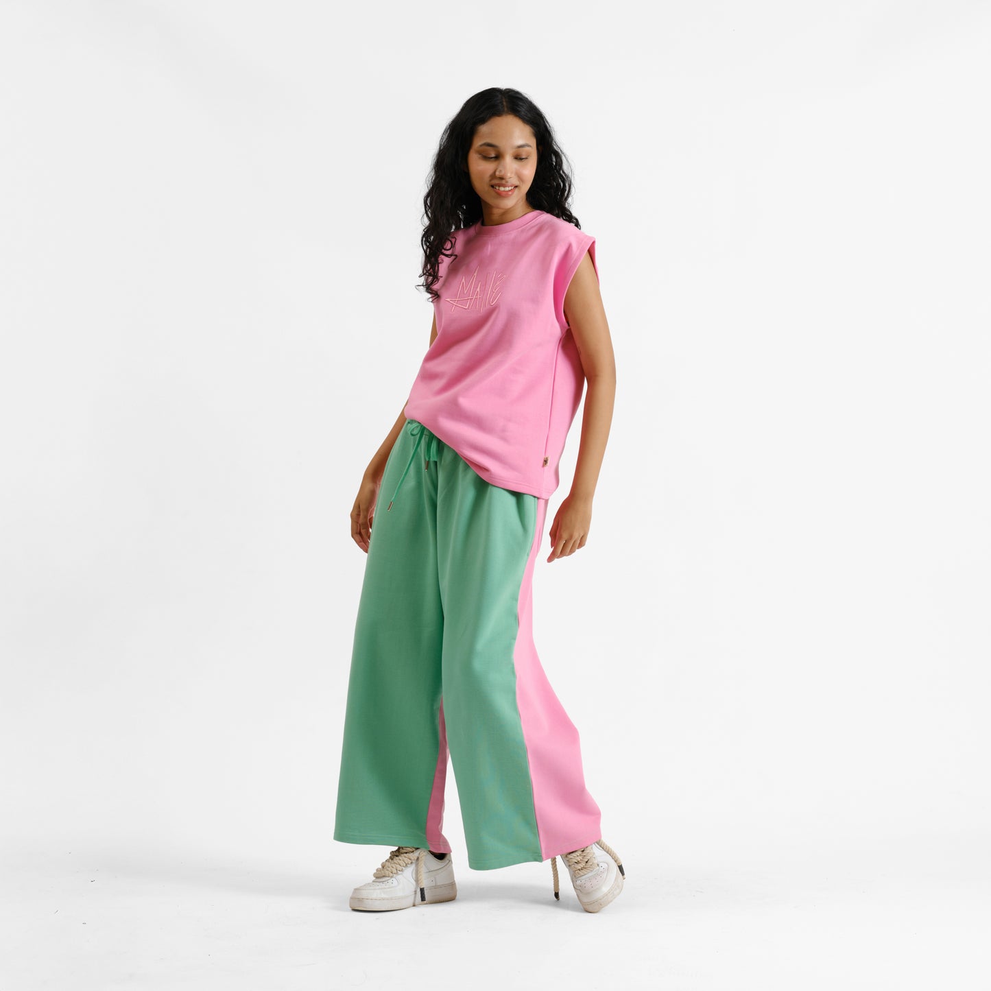 Malle Grapefruit Wide Leg Pants