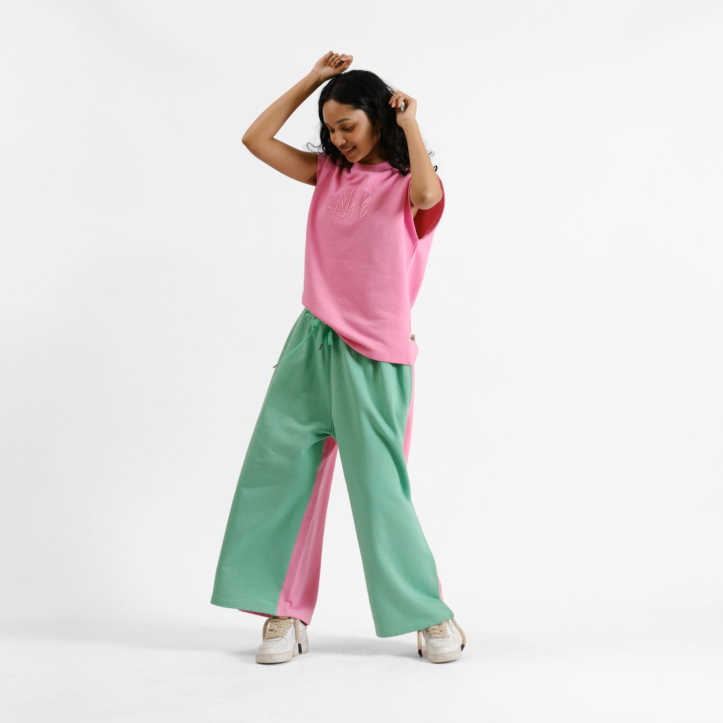 Malle Grapefruit Wide Leg Pants