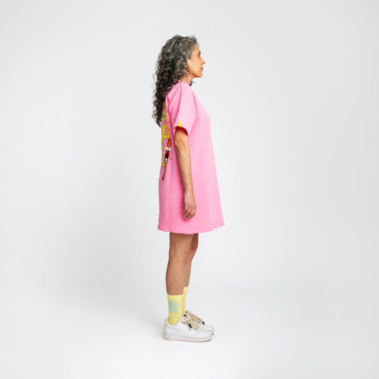 Malle Anxiety Gang Pink T-Shirt Dress