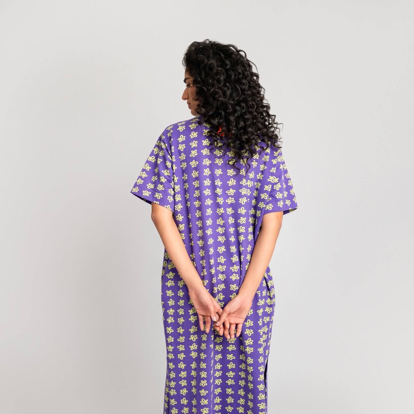 Malle Floral Long T-Shirt Dress
