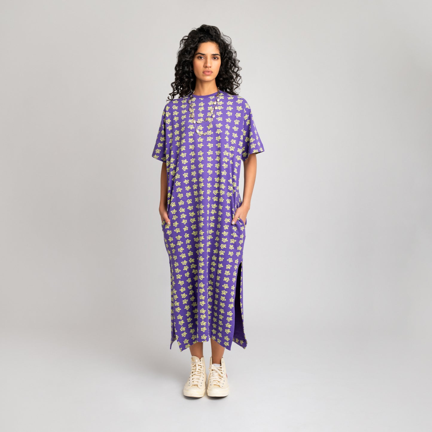 Malle Floral Long T-Shirt Dress