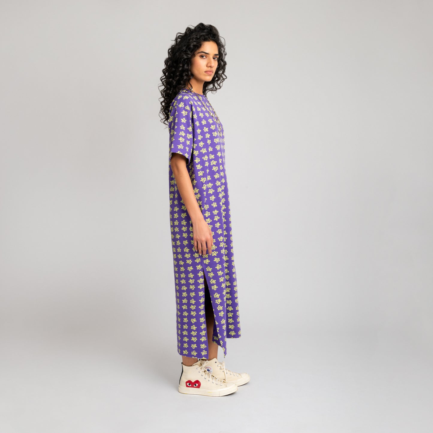 Malle Floral Long T-Shirt Dress