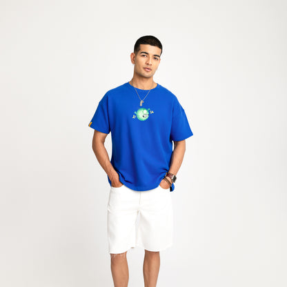 Malle Anxiety Gang Blue Oversized T-Shirt