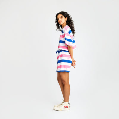 Malle Anxiety Gang Striped Cropped T-Shirt