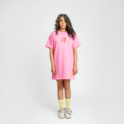 Malle Anxiety Gang Pink T-Shirt Dress