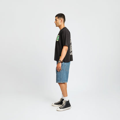 Malle Anxiety Gang Black Oversized T-Shirt