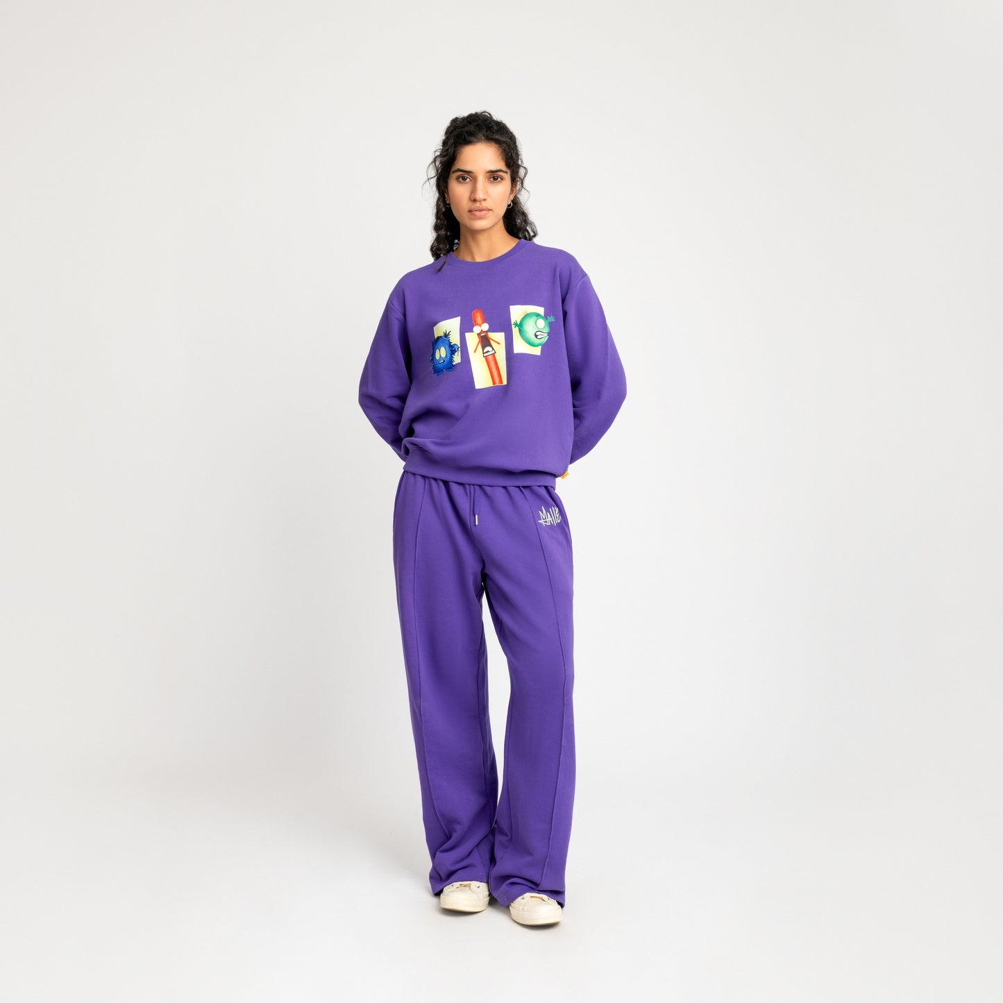 Malle Anxiety Gang Purple Sweatshirt