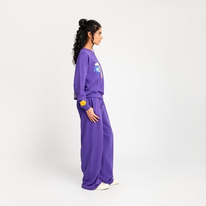 Malle Cut-N-Sew Purple Wide Leg Pants