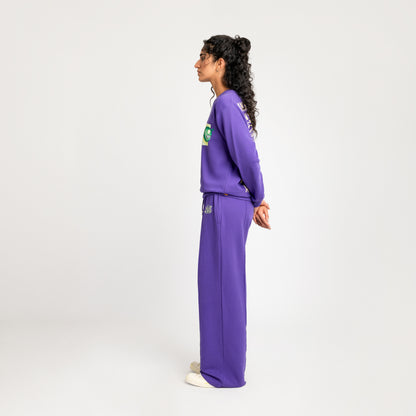 Malle Cut-N-Sew Purple Wide Leg Pants