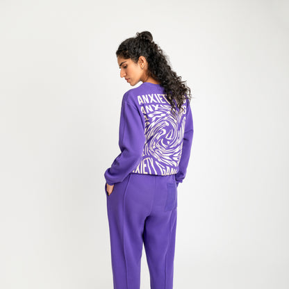 Malle Anxiety Gang Purple Sweatshirt