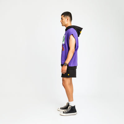 Malle Anxiety Gang Purple Muscle Hoodie