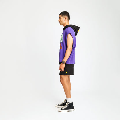 Malle Anxiety Gang Purple Muscle Hoodie