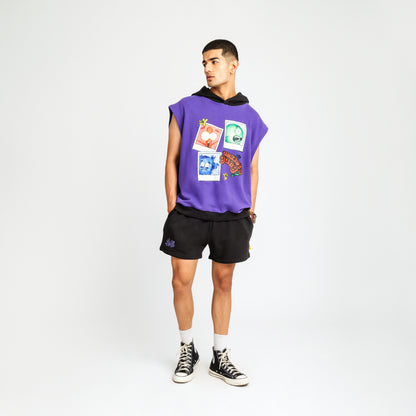 Malle Anxiety Gang Purple Muscle Hoodie