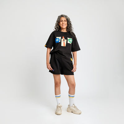 Malle Anxiety Gang Black Oversized T-Shirt