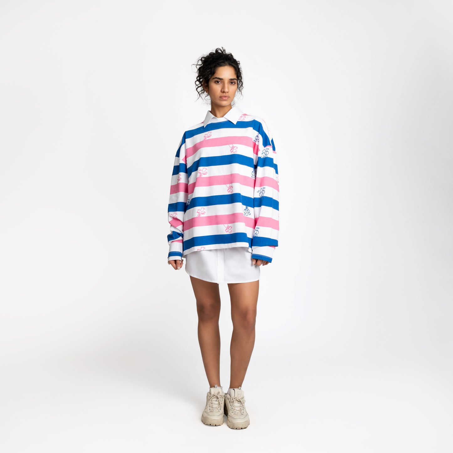 Malle Anxiety Gang Striped Full Sleeves T-Shirt