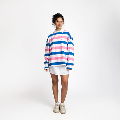 Malle Anxiety Gang Striped Full Sleeves T-Shirt