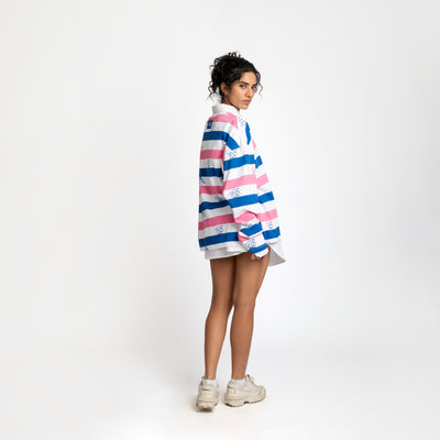 Malle Anxiety Gang Striped Full Sleeves T-Shirt