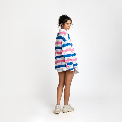 Malle Anxiety Gang Striped Full Sleeves T-Shirt