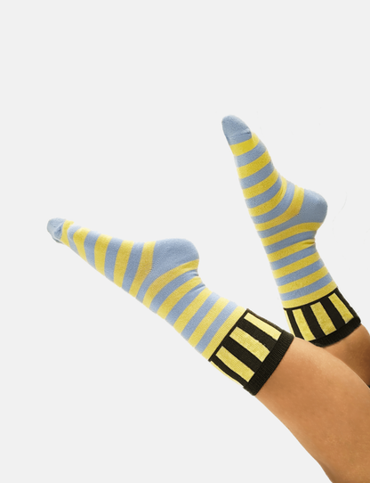 Malle Striped Sapphire Socks